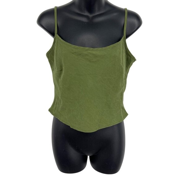 Princess Polly Tops - Princess Polly Size 6 Top Blouse Women Olive Green Spaghetti Strap Camisole New